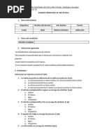 Examen Trimestral de Biologìa 1ro Bgu