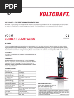 Adatlap 2106542 Digitalis Lakatfogo Kapcsoloszekrenyhez Cat III 300 V Cat II 600 V 4000 Digit Voltcraft VC 337