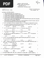 Mathematics Amrita Vidyalayam Preboard 1