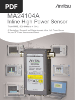 Inline High Power Sensor: True-Rms, 600 MHZ To 4 GHZ