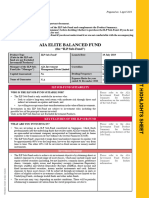 AIA Elite Balanced Fund SGD Product Highlights Sheet