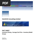 AX2009 - Fact Sheet - Inventory Closing - Average Cost Price - Inventory Model Groups v1.0