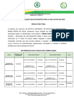 EEEP Maria Mosa Da Silva RESULTADO FINAL TURMAS 2023