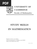 Study Skills in Maths