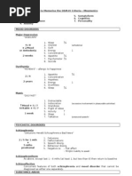 DSM-IV Criteria Mnemonics