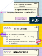 Using ICT Integration Framework in Language Education Learning Plans