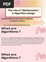 The Role of Mathematics in Algorithm Design