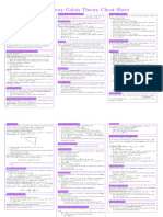 Galois Theory Cheat Sheet