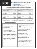 Requirement Sheet