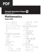 CBSE I Succeed Math 12th SP15