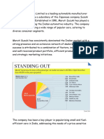 Maruti Suzuki India Limited Is A Leading Automobile Manufacturer Based in India and Is A Subsidiary of The Japanese Company Suzuki Motor Corporation