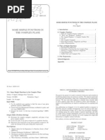 Some Simple Functions in The Complex Plane