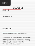 Unit III Anemia