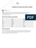 Lista de Verbos - Exemplos de Verbos de Todos Os Tipos e Classifi