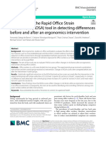 Usefulness of The Rapid Office Strain Assessment (ROSA) Tool in Detecting Differences Before and After An Ergonomics Intervention