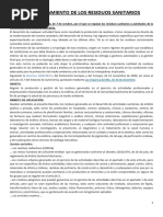 Gestión y Tratamiento de Los Residuos Sanitarios en Cantabria