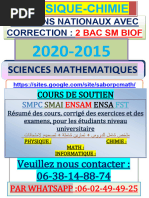 2bac-Sm FR Examens Nationaux Physique-Chimie 2015 A 2020