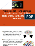 Promotional Management: Introduction To IMC &