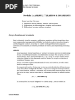 W1 Lesson 1 Arrays, Iteration - Invariants - Module PDF