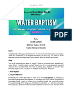 Water Baptism