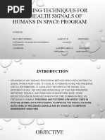 Denoising Techniques For The Health Signals of Humans in Space Program