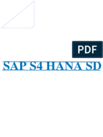 Sap S4 Hana SD