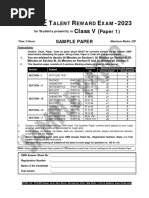 Sample Paper-Class-V