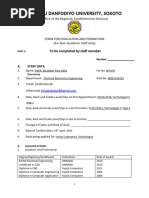 Evaluation Form For Non Academic Staff