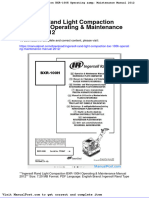 Ingersoll Rand Light Compaction BXR 100h Operating Maintenance Manual 2012