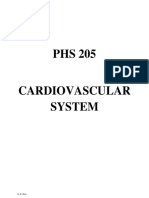 PHS 205 Cardiovascular System