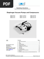 Diaphragm Vacuum Pumps and Compressors: Operating Instructions