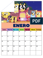 Nuevo Calendario Bonito para Anotaciones Familia Bluey