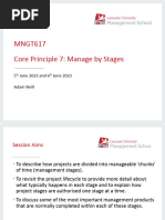 Lecture 9 Core Principle 7 Manage by Stages