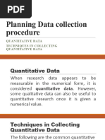 Planning Data Collection Procedure