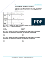 Skill: Numerical Ability::Worksheet Number:1