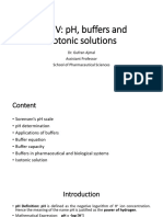 Unit-V - PH, Buffer, Buffer Equation, Isotonicity-1