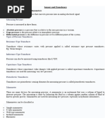 Sensors and Transducers Notes