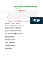 Milling Plant Performance