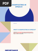 Signposting in Speech