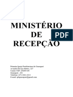 Apostila - Ministério de Recepção Atualizado