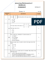 M (Me) 101 Assignment-I 2023-2024