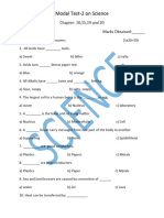 Modal Test-2 On Science