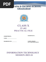 CLASS-X - IT - Practicals - Solved (PRACTICAL (OR) PROTFOLIO)