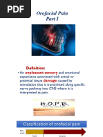 Orofacial Pain Part I