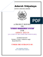 Student Management System Menu Driven Project