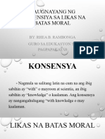 Kaugnayang NG Konsensiya Sa Likas Na Batas Moral