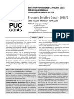 Processo Seletivo Geral - 2018/2: Edital 50/2018 - PROGRAD - 16/06/2018