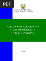 CHW Policy Sierra Leone