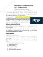 Criminalística y Metodología de La Investigación Criminal