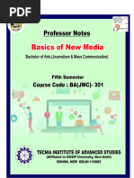 Notes - BAJMC-301 - Basics of New Media - Unit-I